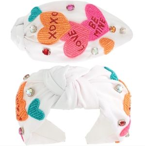 Valentine's Day Beaded Candy Hearts Headband